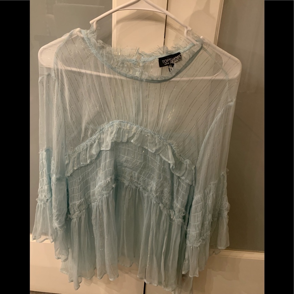 Sheer light blue pixie top (TopShop)